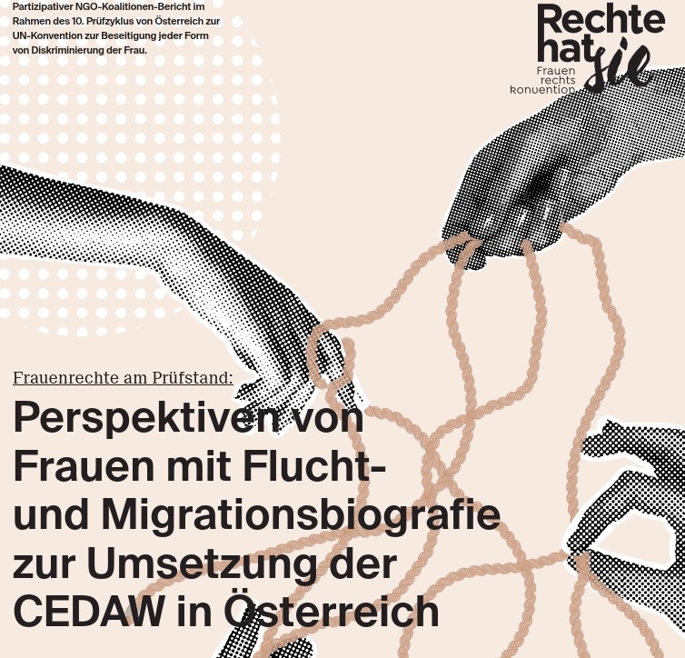 Screenshot eines Ausschnitts des Titelblatts des partizipativen CEDAW-Schattenberichts 2025