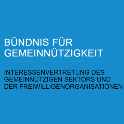 Bündnis für Gemeinnützigkeit. Interessenvertretung des gemeinnützigen Sektors und der Freiwilligenorganisationen